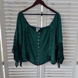 Just Cruising | Vintage Boho Long Sleeve Fairy Top